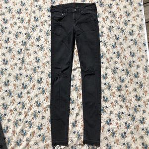 Distressed Black Jeans